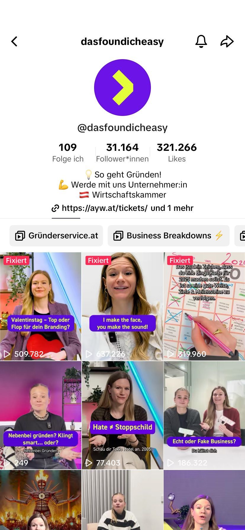 Bild: dasfoundicheasy: TikTok-Plattform für Gründer:innen